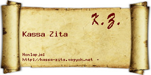 Kassa Zita névjegykártya